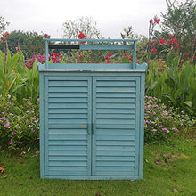 QILIN Armadietto Esterno, Scatola di Immagazzinaggio di Legno Dell'otturatore, Armadio Adatto per Attrezzi da Giardinaggio, Accessori per Piscina E Accessori da Giardino