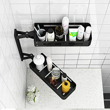 DZHTWSRYGR Bathroom Corner Shelf Bathroom Shelves, Bathroom Wall-Mounted Perforation-Free Storage Rack