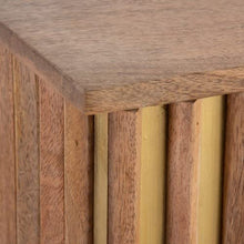 DenZZO - Armadio in legno naturale 2 ante oro