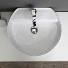 LAVABO D' APPOGGIO OVALE IN CERAMICA PROFONDO 44 CM