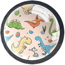 Dinosauri e uova Pomelli per Porta Set di 4 Pomelli per Mobili Manopole per Cassetti Cucina Armadio Vetro