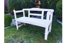 QLS Panchina da giardino in legno da giardino a 2 posti
