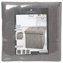 2 in 1 Pouf e baule contenitore - Colore GRIGIO TALPA