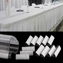 Manyo, Set di 12 clip per tovaglia in plastica trasparente con elastico