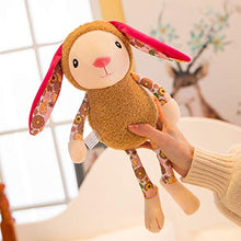 Catkoo, Coniglietto di Peluche, 35 cm, con Stampa Floreale, Bianco