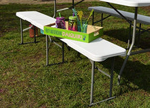 AMANKA - Panca da Birra Resistente alle intemperie, Pieghevole, 182 x 27 x 43 cm, in plastica