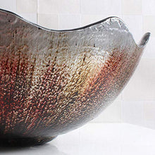 Jgophu Vaso in vetro artistico Vanity Sink a forma di fiore, rubinetto cromato