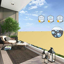 Telo Frangivista Balcone Sabbia 80x740cm, Frangivento Protezione da Raggi di Facile Manutenzione con Fascette e funi, per Balcone
