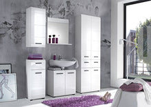 trendteam smart living Mobili, Metallo, Bianco (Alta lucentezza), 30 x 79 x 31 cm
