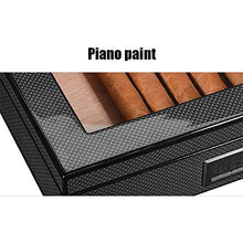 TGhosts Cigar Humidor, Cigar Humidor con Alta precisione Frontale Digitale igrometro umidificatore, Foderato Fatta da Cedro Spagnolo Legno