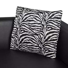Divano letto a 2 posti, in similpelle, nero, con 2 cuscini con dimensioni: 120 x 62,5 x 63 cm (L x P x A)