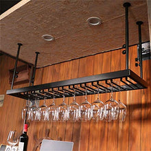 MQJ Scaffale per Vino, Bar, Ristorante, Appeso, Portabicchiere per Vino, Scaffale per Muro a Soppalco Metallo Strisciale da Soffitto Storage S Appeso Bottiglia Di Vino e Occhiali Portabicchieri, Bron