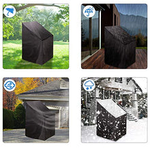 Copertura per sedia da giardino impilabile per sedie da giardino, resistente poliestere, impermeabile, antivento, anti-UV, copertura per mobili da esterni, 65 x 65 x 80/120 cm