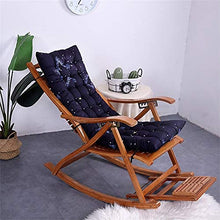 eewopjkj Cuscino per Lettino Prendisole Supporto per Schienale Alto Addensare Cuscino per Sedia Relax Extra-Large Cuscino reclinabile Cuscini per Sedia a Dondolo Cuscini da Giardino-Navy-a 48x120cm