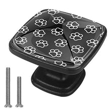 Dog paw cat paw puppy footprint Pomelli per Porta Set di 4 Pomelli per Mobili Manopole per Cassetti Cucina Armadio Vetro