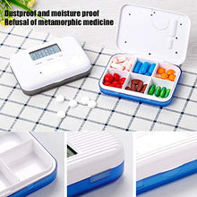 A sixx Piccolo Organizer per medicinali digitali, Scatola per Pillole Digitale a Prova di umidità, paziente per Uso Quotidiano per Viaggi di Anziani
