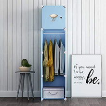 WCY Armadio Regolabile Regolabile del Fumetto Portatile Armadio con Appendiabiti e Spazio per i Libri Armadio Combinato (Dimensione: 111x47x147cm) yqaae (Size : 39x47x147cm)
