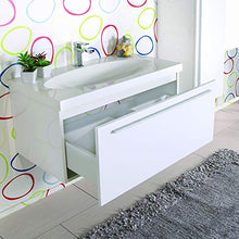MarinelliGroup Arredo Bagno Mobile sospeso 90 cm con lavabo Specchio e Luce LED EDERA Bianco