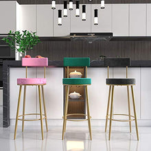 Sgabelli da bar per la decorazione della casa, sedie da bar moderne Sgabello da cucina in tessuto di velluto con schienale e poggiapiedi per bar per la colazione, bancone, cucina e sgabelli da bar p