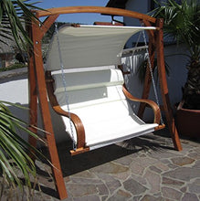 ASS, dondolo di design, MERU HM101, in legno larice, concopertura inclusa