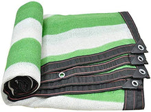 Mirui Parasole Mesh Panel 85% Ombra Panno Sunblock UV con Occhielli for Patio/Pergola/baldacchino Verde White Stripes (Dimensioni: 5m x 5m) Dimensione: 6m x 10m (Size : 2m x 3m)