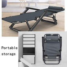 HOUMEL Folding Zero Gravity Sedie Regolabili 10 Files Sedia a Sdraio Sdraio reclinabile for Le Gambe Beach Patio Giardino Outdoor Camping Piazza d'Acciaio (Color : Black)
