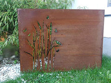 Zen Man - Parete di protezione per la privacy, antiruggine, accessorio da giardino, lunghezza 100 x altezza 75 cm, realizzato a mano, 1 mm