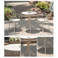 CGBF-Set Bistrò Rotondo A 2 Posti da 60 Cm,Mobili da Giardino Patio Resistente alle Intemperie,Blu