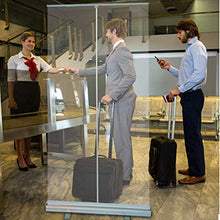 JMAR Schermo Divisorio Trasparente Portatile - Pellicola Protettiva per Schermo Banner Pull-up Trasparente per Bar, Cassiere, Receptionist
