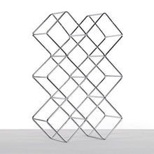 Cantinetta "Square" | metallo, argento, 45,7 cm | portabottiglie per vino