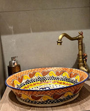 Ynes Cerames - Lavabo messicano, 44 x 35,5 x 15 cm, stile messicano