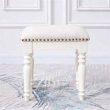 EXCLVEA Sedile per Trucco per Camera da Letto Vanity Makeup Dressing Sgabello Imbottito Banco con Gambe Rubberwood (Colore, Dimensione : 40x30x45cm)