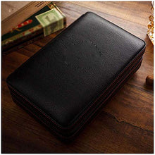 ZYING Nero Portatile Cigar Box umidificatore - Cigar Box da Viaggio in Pelle Humidor con Il Sigaro Cutter e umidificatore