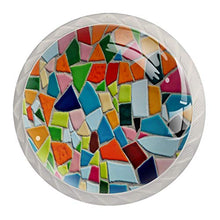 Maniglie per cassetti Manopole per cassetti Manopole rotonde Confezione da 4 per armadietto, cassetti, cassettiere, cassettiere ecc - Piastrelle di ceramica