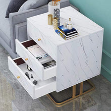 DYXYH Mobili Camera Da Letto Comodino con 1 cassetto 3 cassetto del comodino Divano fianco del mobile Marble Texture Storage Table (Size : Style two)