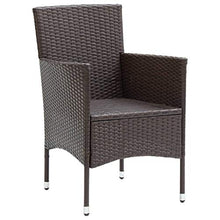 vidaXL Sedie da Pranzo per Giardino 2 pz in Polyrattan Marrone