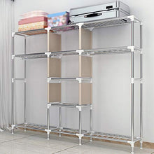 Armadio Combinato, Semplice Armadio Doppio per Uso Domestico di Grande capacità, Forte Carico, 165 × 168 × 46 Cm