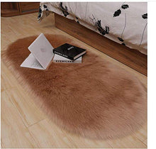 Dirgee Tappeto da Comodino Ovale Bianco Bianco Minimalista Bed Seletto Imbottito Letto a Base piattaformata