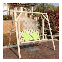 DGHJK Altalena da Giardino Sedia a Dondolo da Esterno per mobili da Esterno, Sedia a Dondolo Doppia da terrazza Impermeabile e anticorrosione in Legno massello