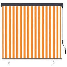 Tenda a rullo per esterni, 170 x 250 cm, bianco e arancione