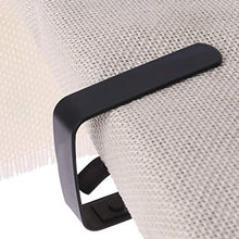 Cuasting - Confezione da 8 clip per tovaglia in acciaio, per picnic, regolabile, antiscivolo e fisso, colore: Nero