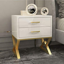 Comodino Legno massello Bianco Nordico Luce Camera da Letto Camera da Letto Mini Armadietto for Hotel in Ferro FANJIANI