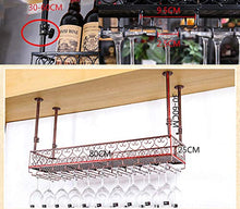 lanying Scaffale di Vetro per Vino,Portabottiglie da Vino sospeso a Testa in Giù, portabottiglie da Bar per casa-Nero_60 * 25 cm