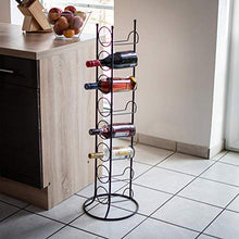 RM Design - Portabottiglie per bottiglie di vino e acqua, per 8 bottiglie, colore: nero