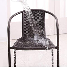 Sedie da Giardino, Poltroncina impilabile per Giardino, Giardino Esterno arredo,Terrazza, Balcone - Sedie Giardino -sedie da Esterno- Nero 4PCS
