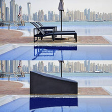 GLCS GLAUCUS Copertura per Chaise Longue Sedia Sdraio Tessuto Tutte Le Stagioni Impermeabile 210D Oxford per Lettini Prendisole Nero