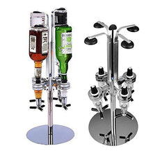 BENOHAOH 4 Teste 6 Teste 6 Teste Rotary in Acciaio Inox Succo di Vino Succo di Cocktail Basamento Bevande Ottica Distributore Supporto da Cucina Bar (Color : 6 Heads)
