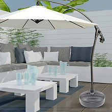 Xuanshengjia Base per Ombrellone in Plastica per Ombrellone, Base per Ombrellone da Patio di Forma Rotonda, Supporto per Ombrellone da Esterno Riempibile con Sabbia d'Acqua per Asta da 35-38 Mm