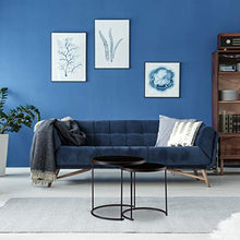 Relaxdays Tavolini Set 2 Pezzi, Tavolinetti Rotondi, Acciaio, Marrone/Nero, H X D: 50 x 50 cm
