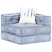Festnight Divano Letto Modulare a 2/3 Posti in Tessuto Blu,Divano Modulare,Divano Letto Matrimoniale in Tessuto,Divano a 2/3 Posti in Tessuto,Divano in Tessuto (Blu, 200 x 70 x 56 cm)